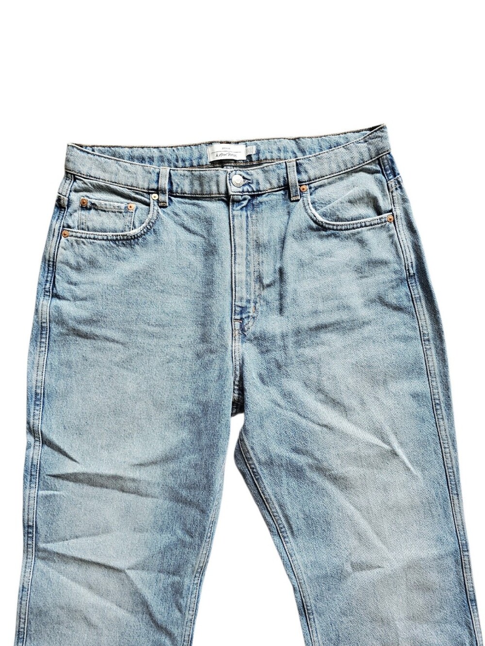 & Other Stories High Rise Light Blue Straight Leg Jeans Size 32 - Picture 5 of 6
